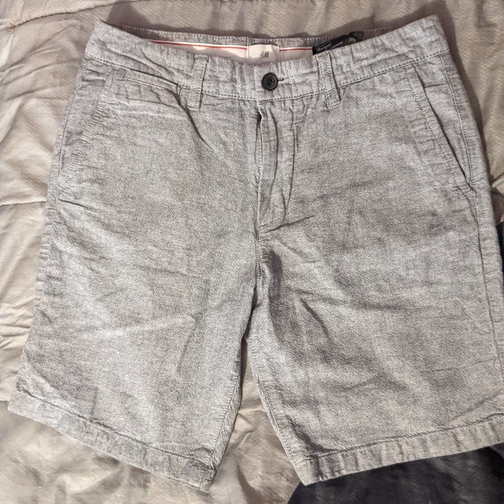H & M Flat Front Shorts Gray